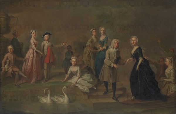 Uvedale Tomkyns Price (1685-1764) and Members of His Family, possibly early 1730s. Creator: Bartholomew Dandridge.