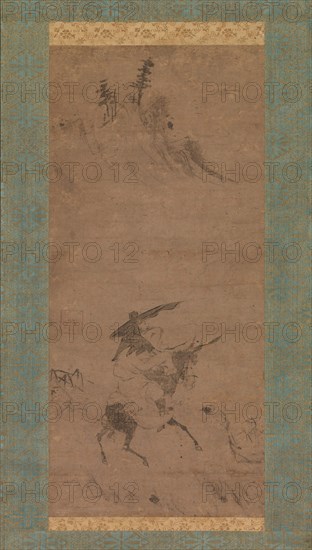 Su Shi Riding a Donkey, early 15th century. Creator: Bokudo Sojun.