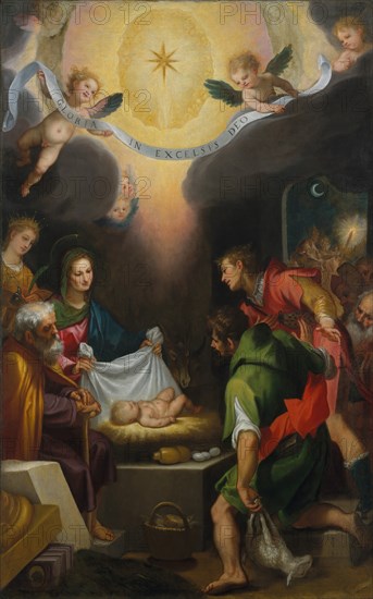 The Adoration of the Shepherds with Saint Catherine of Alexandria, 1599. Creator: Lodovico Cigoli.
