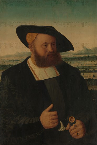 Portrait of a Man with a Moor's Head on His Signet Ring. Creator: Conrad Faber von Creuznach.