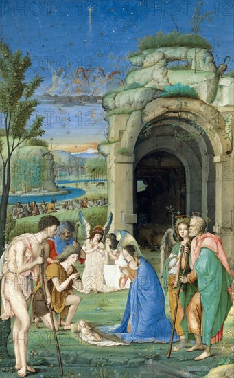 Adoration of the Shepherds, ca. 1500. Creator: Francesco Marmitta.