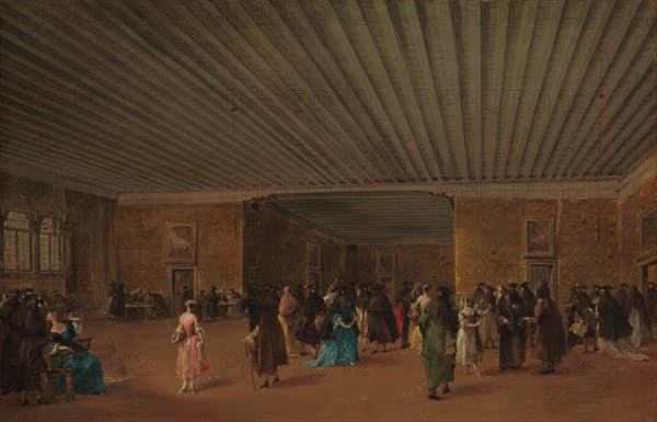 The Ridotto Pubblico at Palazzo Dandolo, ca. 1765-68. Creator: Francesco Guardi.