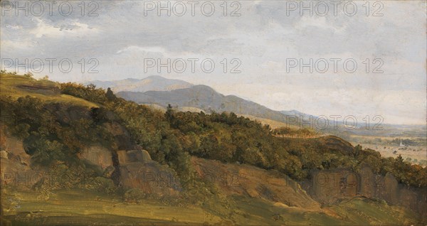 German Landscape with View towards a Broad Valley, ca. 1829-30. Creator: Ernst Christian Frederik Petzholdt.