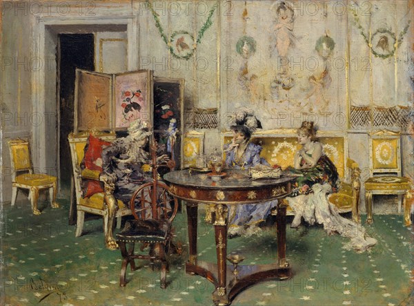 Gossip, 1873. Creator: Giovanni Boldini.