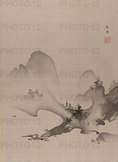 Lake and Mountains, ca. 1885-89. Creator: Hashimoto Gaho.