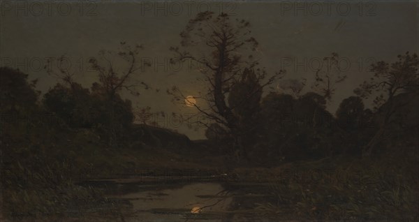 Moonrise, 1885. Creator: Henri-Joseph Harpignies.