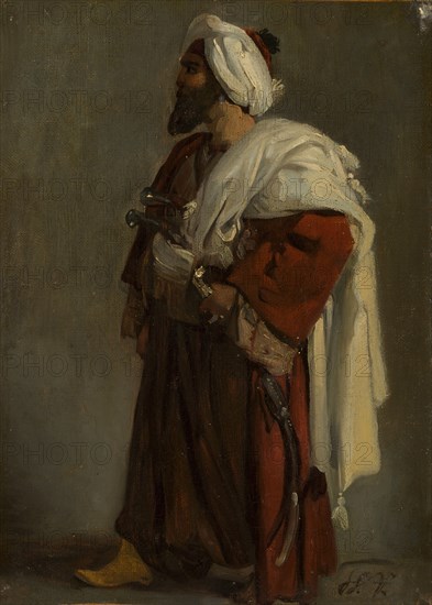 Arab Warrior, ca. 1817-22. Creator: Émile Jean-Horace Vernet.