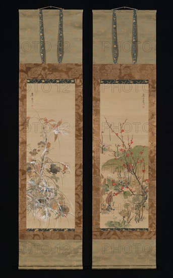 Flowers and Birds of the Four Seasons, mid-19th century. Creator: Ikeda Koson.