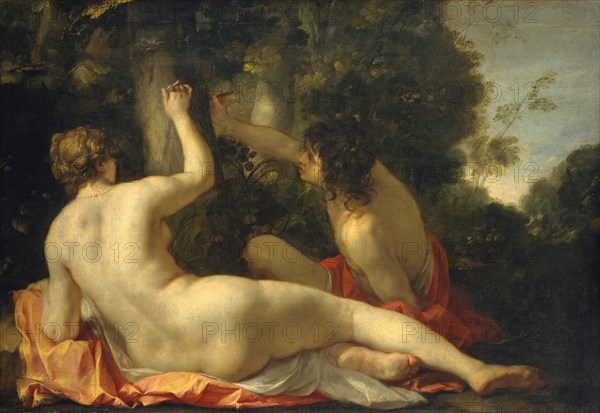 Angelica and Medoro, possibly early 1630s. Creator: Jacques Blanchard.