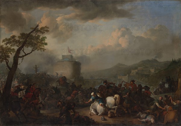 Battle Scene, 1671. Creator: Johannes Lingelbach.