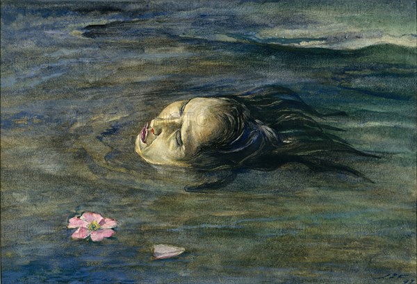 The Strange Thing Little Kiosai Saw in the River, 1897. Creator: John La Farge.