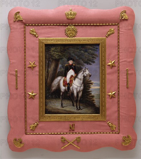 Napoléon I (1769-1821) on Horseback, 1830. Creator: Luigi Marta.