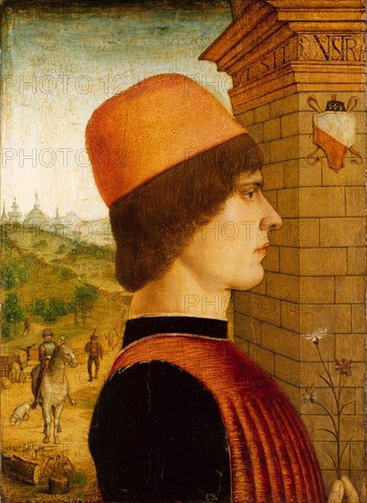Portrait of a Man, possibly Matteo di Sebastiano di Bernardino Gozzadini, 1494(?). Creator: Maestro delle Storie del Pane.