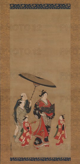 Courtesan on Parade, late 1730s-early 1740s. Creator: Miyagawa Issho.