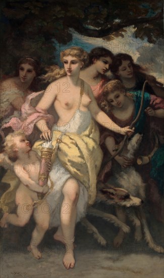 Diana, 1849. Creator: Narcisse Virgile Diaz de la Pena.