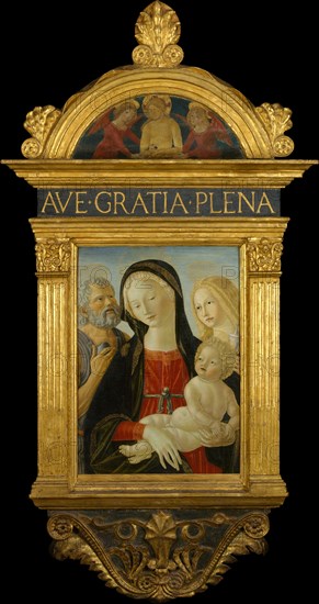 Madonna and Child with Saints Jerome and Mary Magdalen, ca. 1490. Creator: Neroccio de Landi.