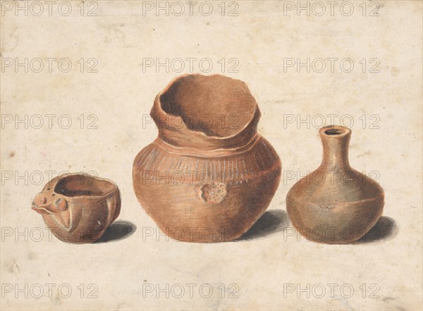 Indian Antiquities (Copy after Engraving in American Medical and Philosophical Register, 1812).  Creator: Pavel Petrovic Svin'in.