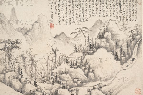 Mountain Retreat, datable to 1654-55. Creator: Shi Lin.