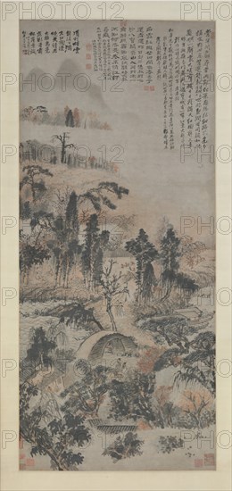 Drunk in Autumn Woods, ca. 1702. Creator: Shitao.