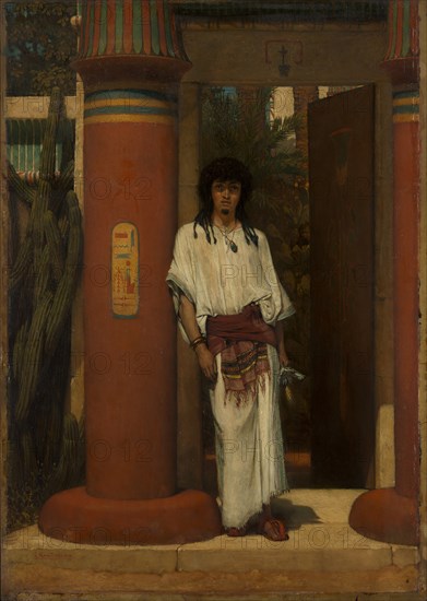 An Egyptian in a Doorway, 1865. Creator: Sir Lawrence Alma-Tadema.