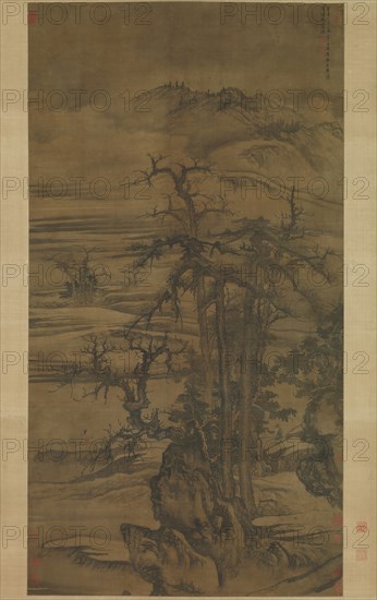 Landscape after a poem by Wang Wei, dated 1323. Creator: Tang Di.