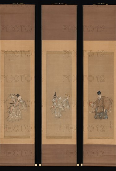 The Auspicious Noh Dance "Okina", ca. 1790-95. Creator: Toriyama Sekien.