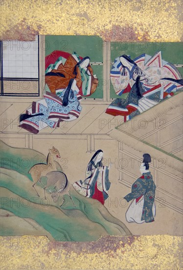 Scenes from Tales of Ise (Ise monogatari), late 18th century. Creator: Tosa School.