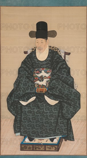 Portrait of Yun Dongseom (1710-1795), ca. 1790-1805. Creator: Unknown.
