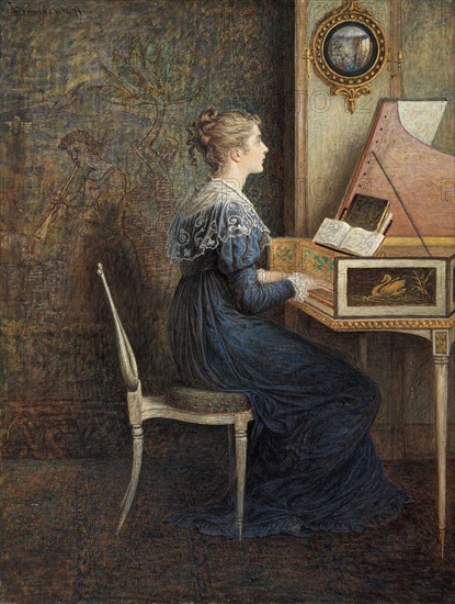 An Old Song, 1874. Creator: William John Hennessy.