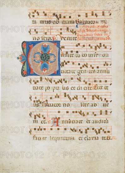 Bifolium with Initial C, from an Antiphonary, ca. 1320. Creator: Unknown.
