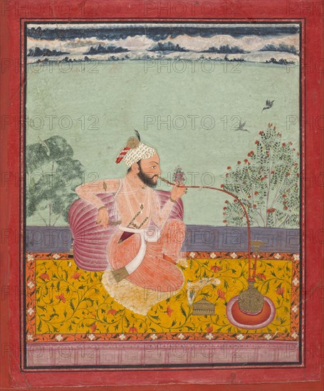 A Raja Smoking a Hookah, ca. 1690-1710. Creator: Unknown.