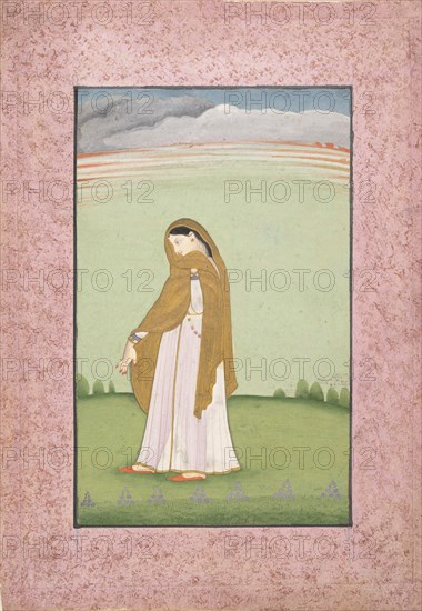 Abhisarika Nayika, a Heroine Longing for Her Lover, ca. 1790-1800. Creator: Unknown.