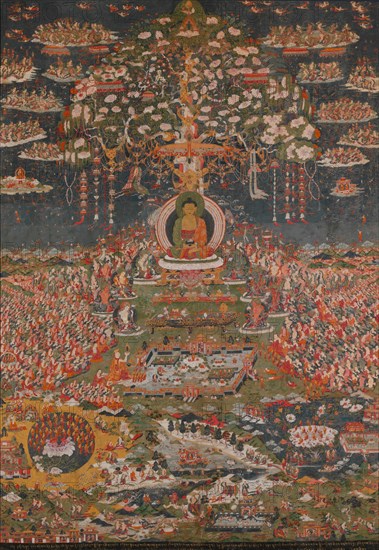 Amitabha, the Buddha of the Western Pure Land (Sukhavati), ca. 1700. Creator: Unknown.