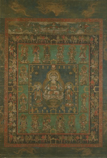 Mandala of Hannya Bosatsu, 14th century. Creator: Unknown.