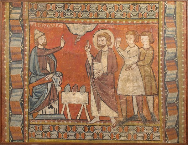 Fresco with Miracle of the Jewels, late 13th-early 14th century. Creator: Unknown.