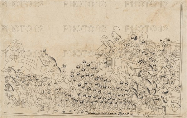 A Ruler in Procession, early 19th century. Creator: Unknown.