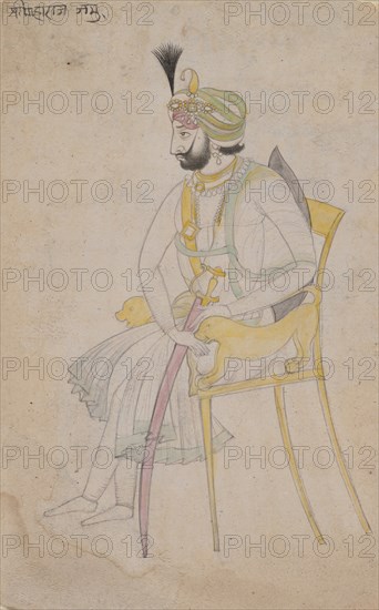 Maharaja Ranbir Singh, ca. 1860-80. Creator: Unknown.