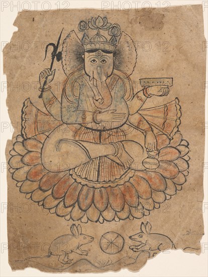 Seated Four-Armed Ganesha, ca. 1775. Creator: Unknown.