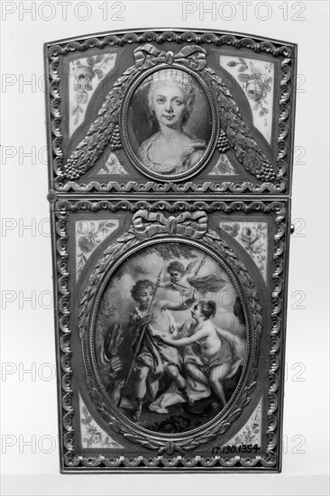 Souvenir with portrait of a woman, 1775-76. Creator: Unknown.