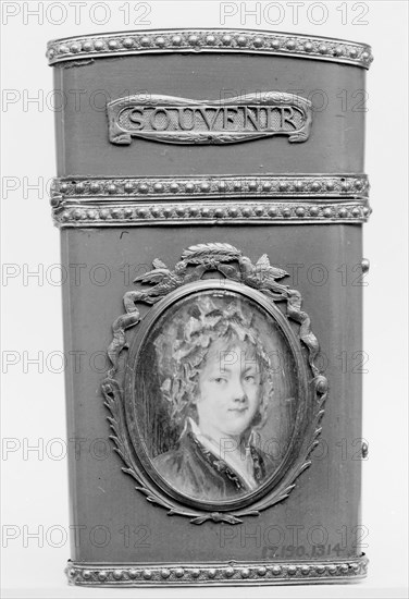 Souvenir with portrait of a woman, 1782-83. Creator: Unknown.
