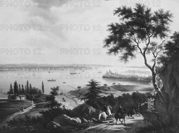 View of New York from New Jersey, ca. 1850. Creator: Unknown.