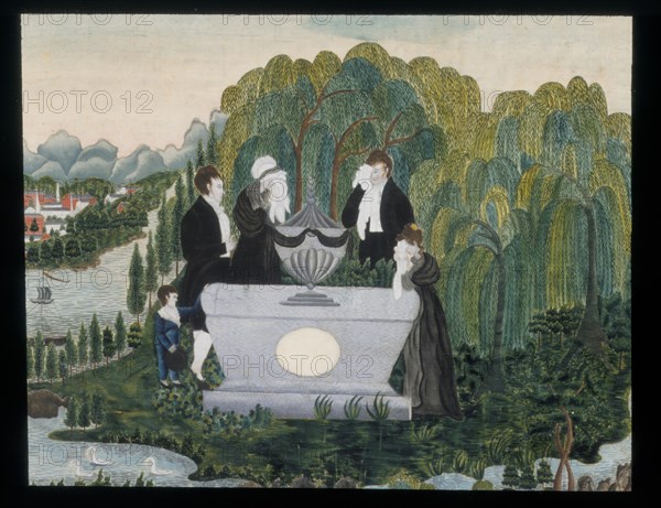 Mourning picture, ca. 1810. Creator: Unknown.