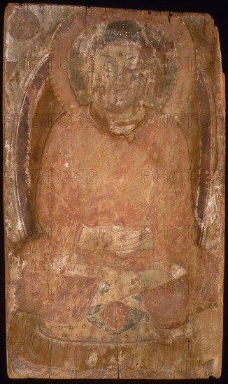 Buddha with a Halo and Flaming Body Mandorla, 6th-7th century. Creator: Unknown.