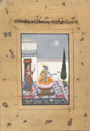 Chandravimba Ragaputra: Page from a Dispersed "Boston" Ragamala Series...ca. 1760. Creator: Unknown.