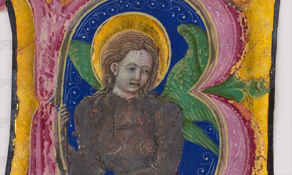 Manuscript Leaf Cutting from a Choir Book with an Illuminated Initial B..., 2nd half of the 15th cen Creator: Unknown.