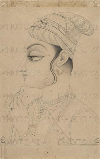 Woman Holding a Flute and Dressed as Krishna, mid-to late 18th century. Creator: Unknown.