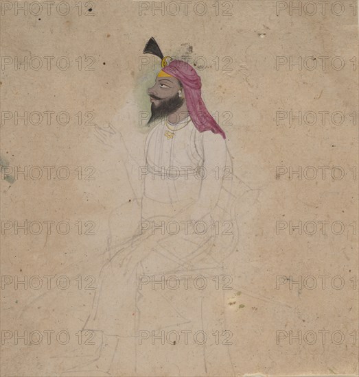 Portrait of a Sikh Noble, early 19th century. Creator: Unknown.