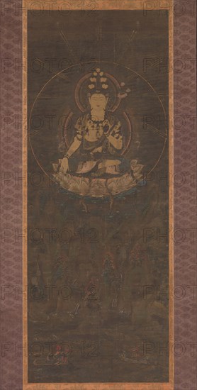 Eleven-Headed Kannon on Mount Fudaraka , 13th century. Creator: Unknown.