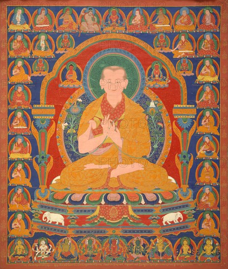 Yong Zin Khon Shogpel: Seventh Abbot of Ngor Monastary, 16th century. Creator: Unknown.