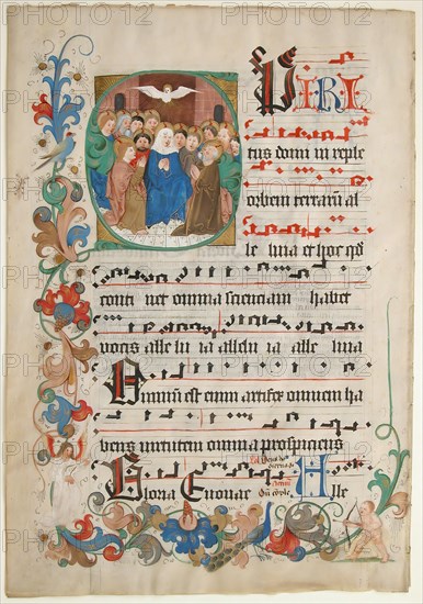 Bifolium from a Gradual, late 15th century. Creator: Unknown.